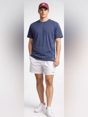 Calvin Klein White Logo Swim Shorts